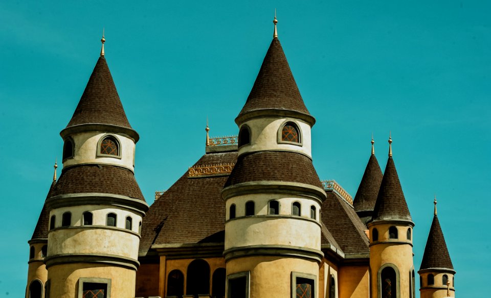 White And Brown Ceramic Castle