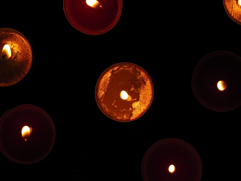 Burn candle shining