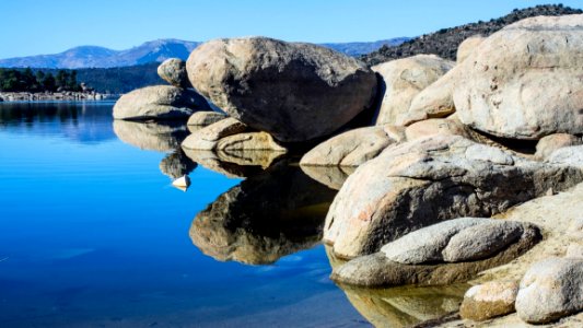 Boulders Clouds Daylight photo