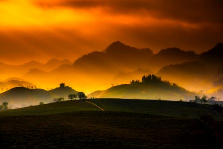 Backlit Clouds Country