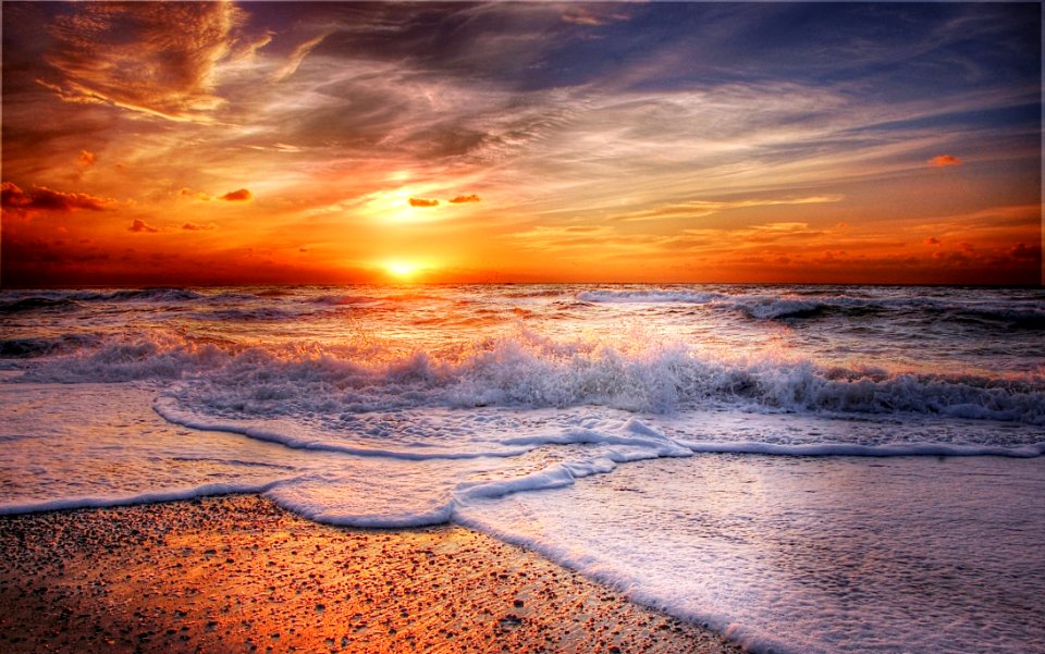 Afterglow Beach Clouds