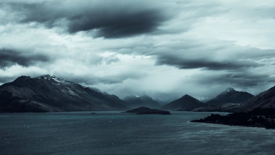 Beach Black-and-white Clouds photo