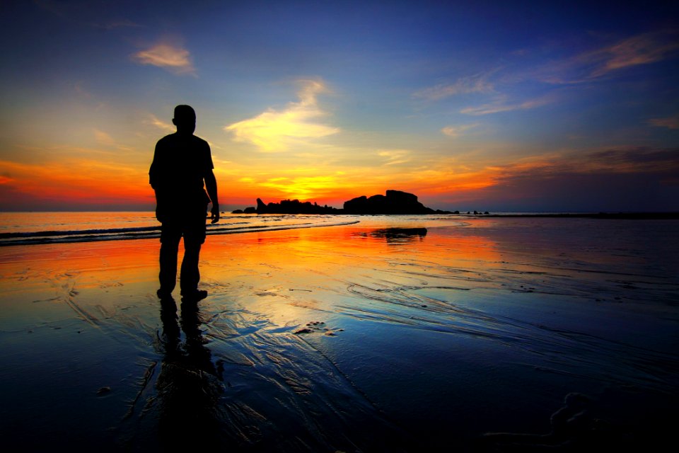 Backlit Beach Calm photo