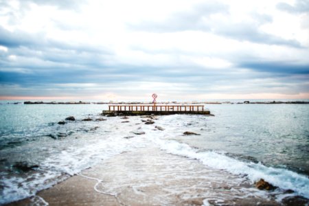 Beach Cloudy Skies photo