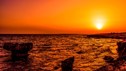 Backlit Beach Cyprus photo