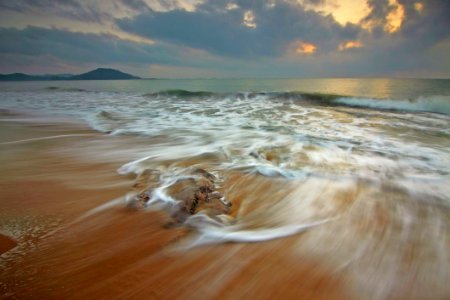 Beach Dark Clouds photo