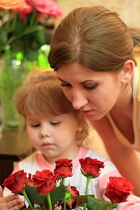 Daughter person flowers