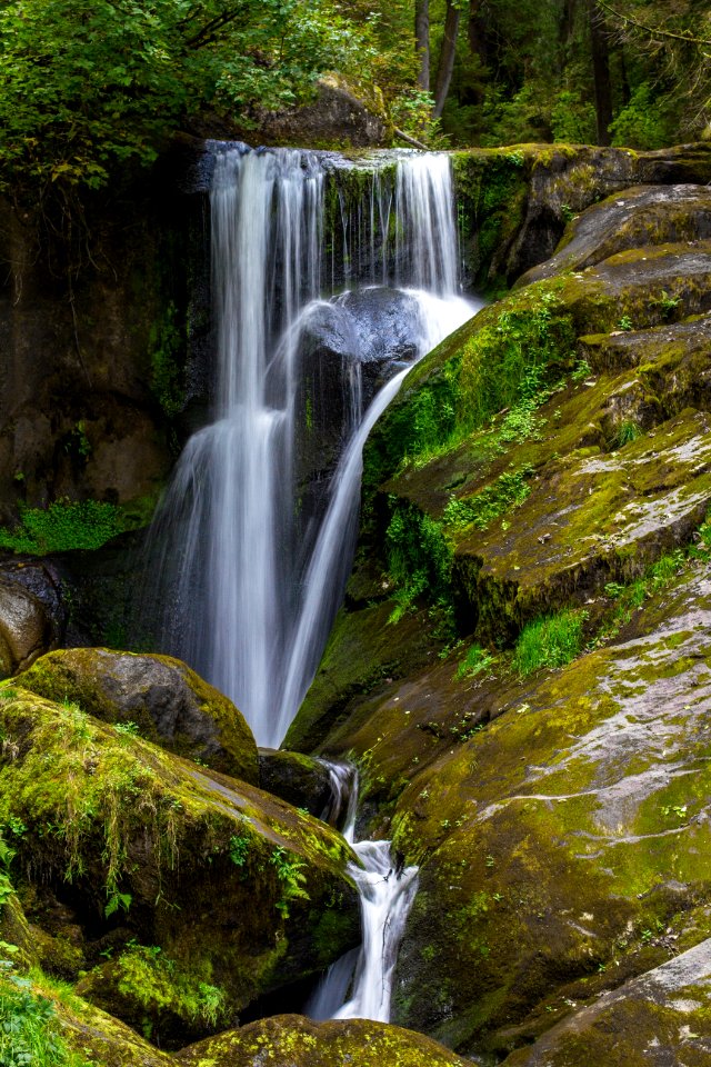 Scenic View Of Waterfall photo