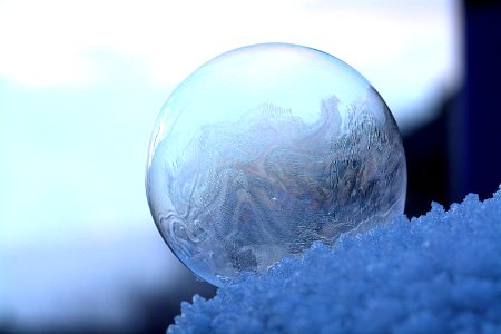 Close-up Of Frozen Water photo