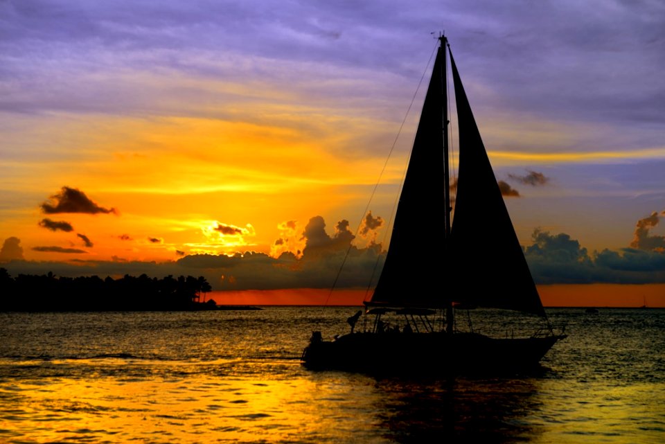 Beach Boat Clouds