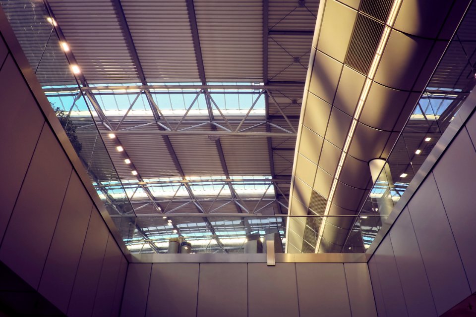 Airport Architecture Blue