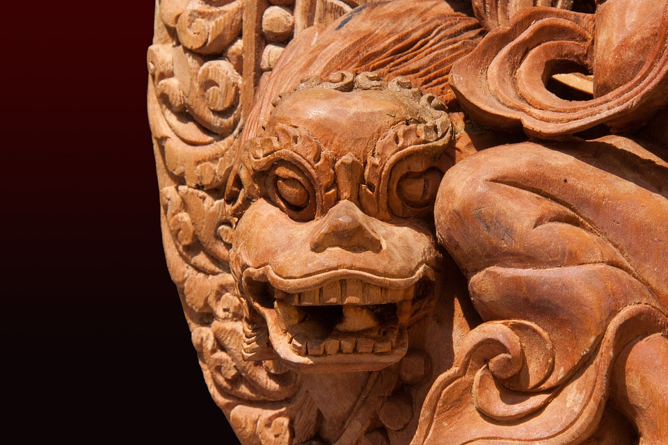 Wood carved buddhism