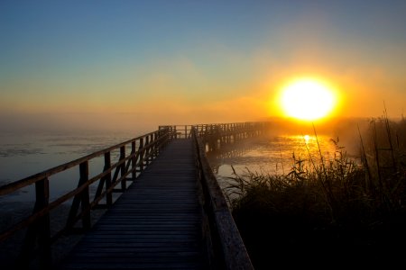 Beach Bridge Dawn photo