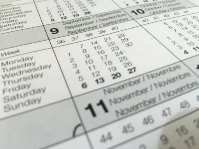 Agenda Calendar Dates photo