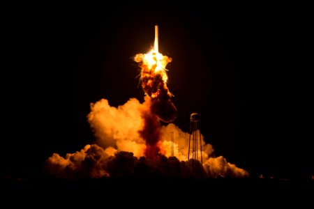Scenic View Of Fire At Night