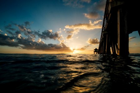 Scenic View Of Sea Against Dramatic Sky photo