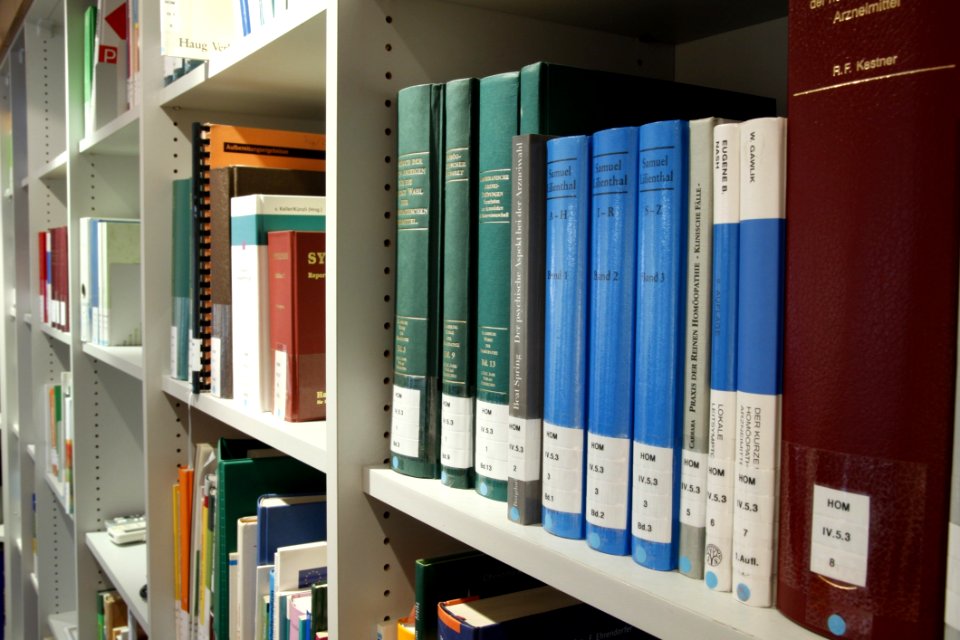 Books On Shelf In Library