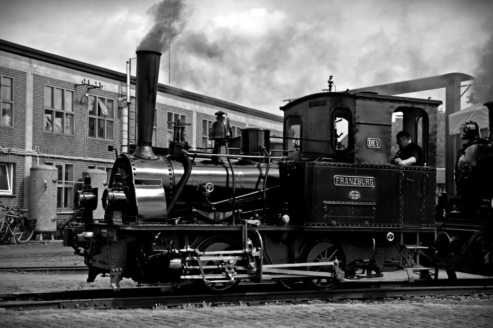 Train On Railroad Track