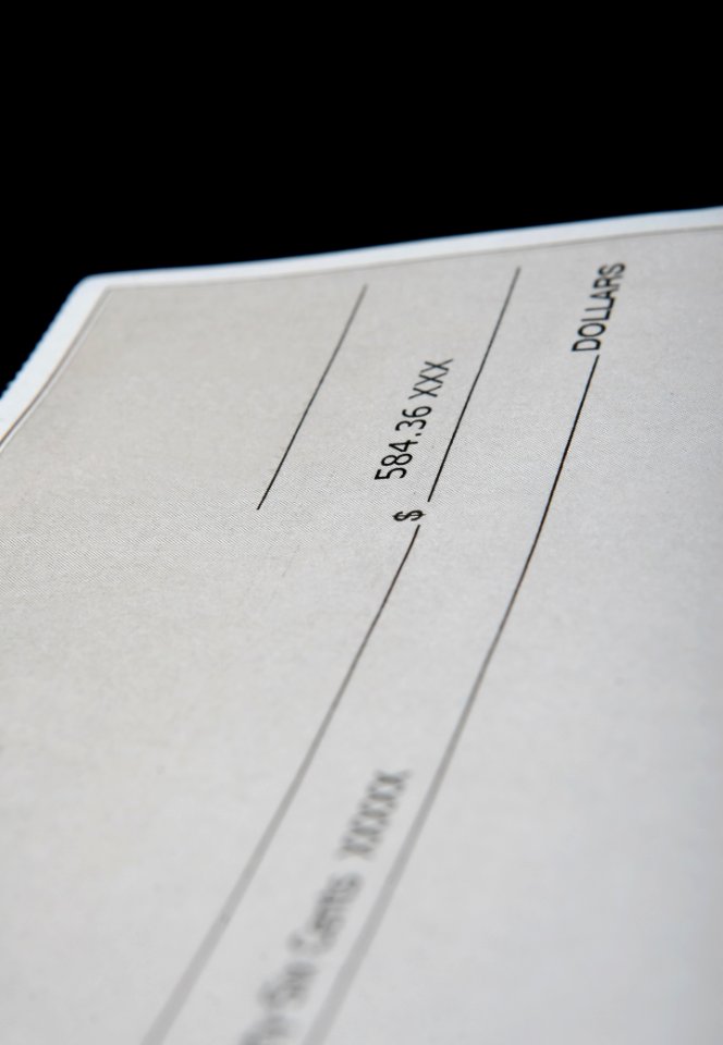 Black-and-white Check Cheque