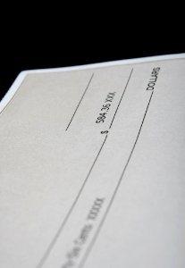 Black-and-white Check Cheque