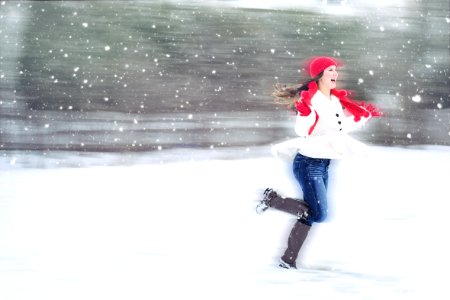 Woman In Snow