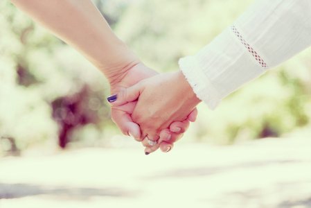 Woman Holding Hands photo