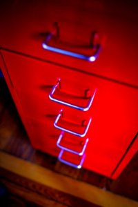 Close-up Of Illuminated Red