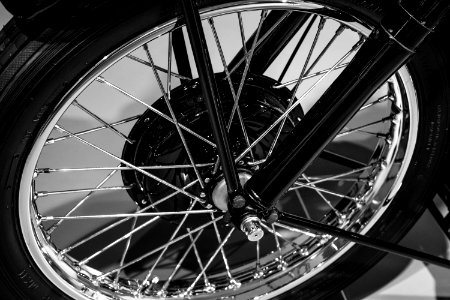 Close-up Of Bicycle Wheel photo