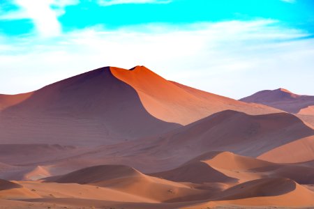 Scenic View Of Desert Against Sky photo