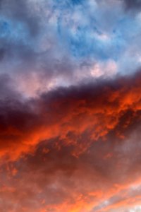 Scenic View Of Dramatic Sky During Sunset photo