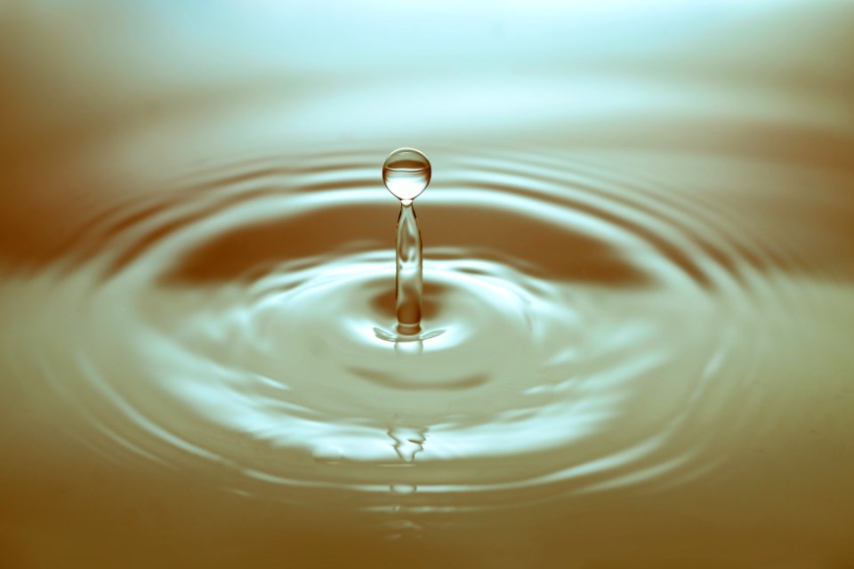 Close-up Of Drop Splashing Water photo