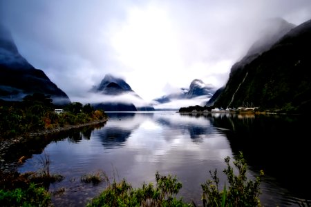Fog Lake Landscape photo