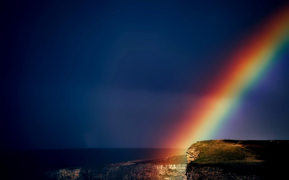 Rainbow After Sunset