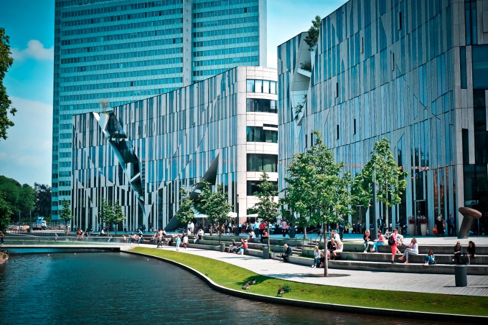 2 Building In Front Of Lake Side