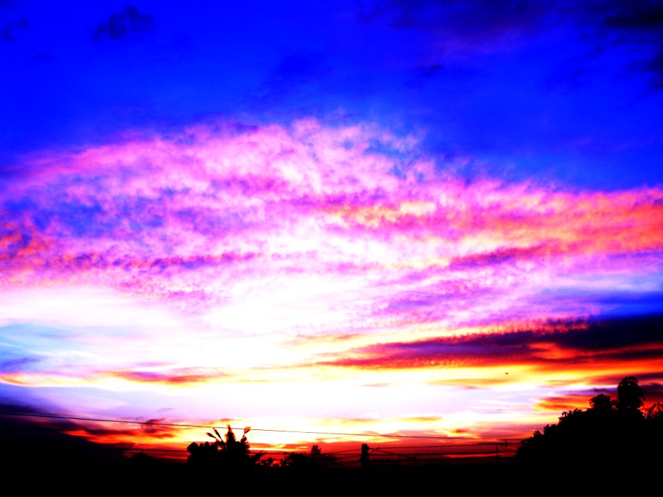 Afterglow Backlit Clouds
