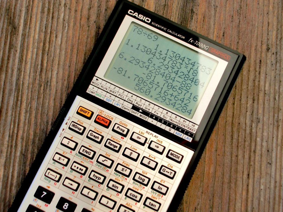 Black And Grey Casio Scientific Calculator Showing Formula