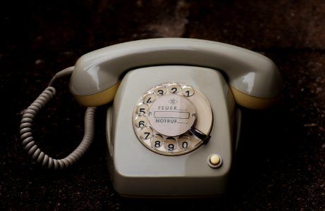 Gray Rotary Telephone photo
