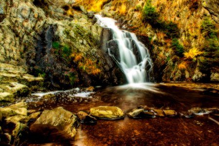 Green And Brown Waterfalls photo
