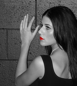 Mystery model pose