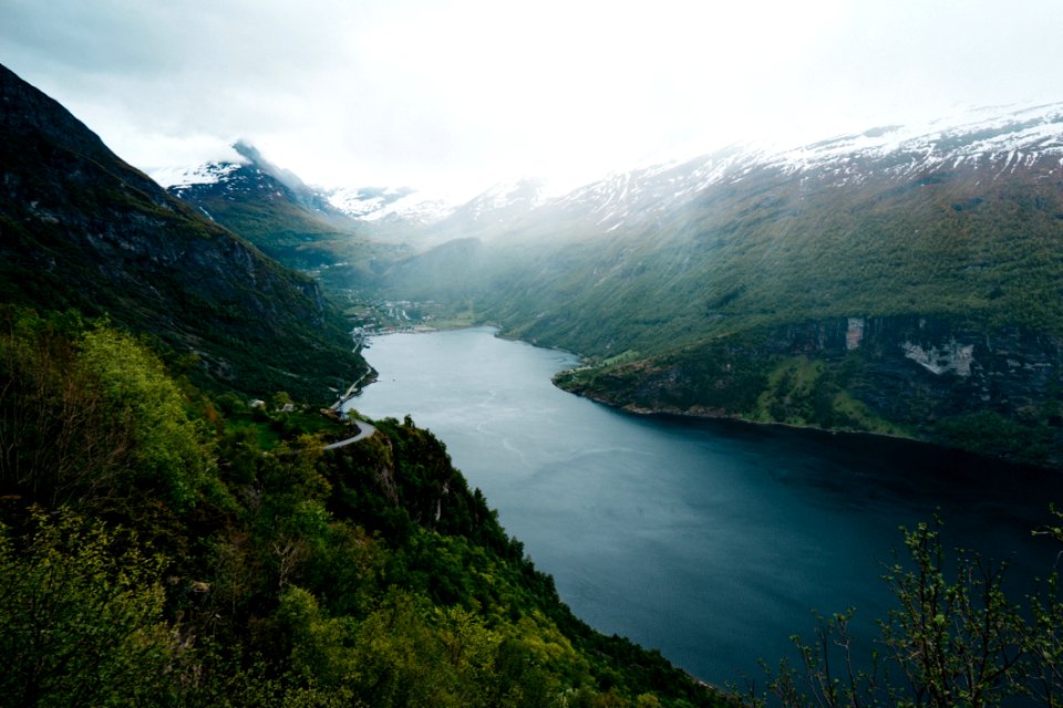 Body Of Water Between Mountain Formation