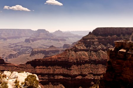 Grand Canyon Under Blue And White Cloudy Sky photo