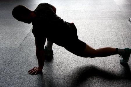 Man Doing Pushup photo