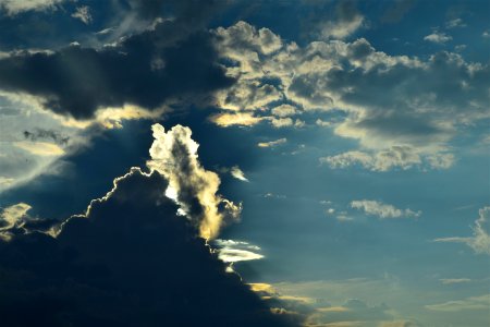 Grey Clouds And Blue Sky