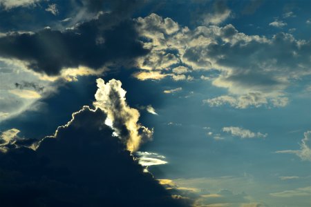 Grey Clouds And Blue Sky photo