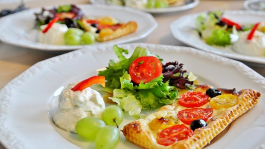 White Ceramic Platter With Dish