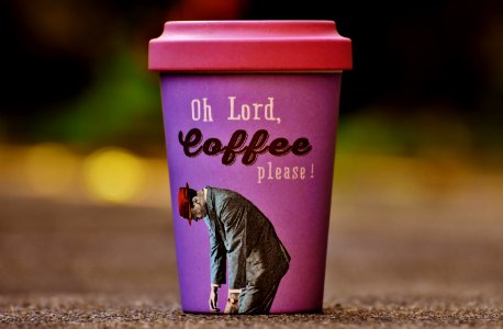 Oh Lord Coffee Please Purple And Pink Cup