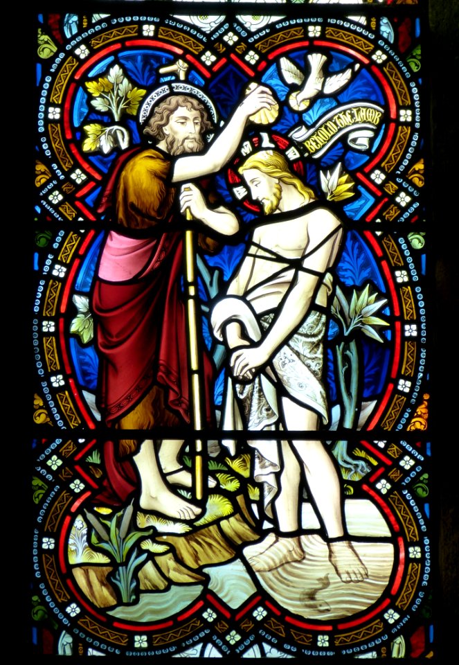 Baptism Of Jesus Christ Stained Glass