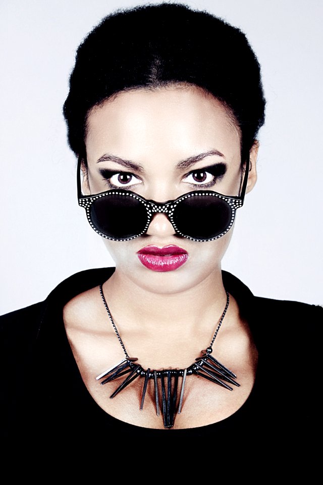 Woman Wearing Black Scoop Neck Shirt