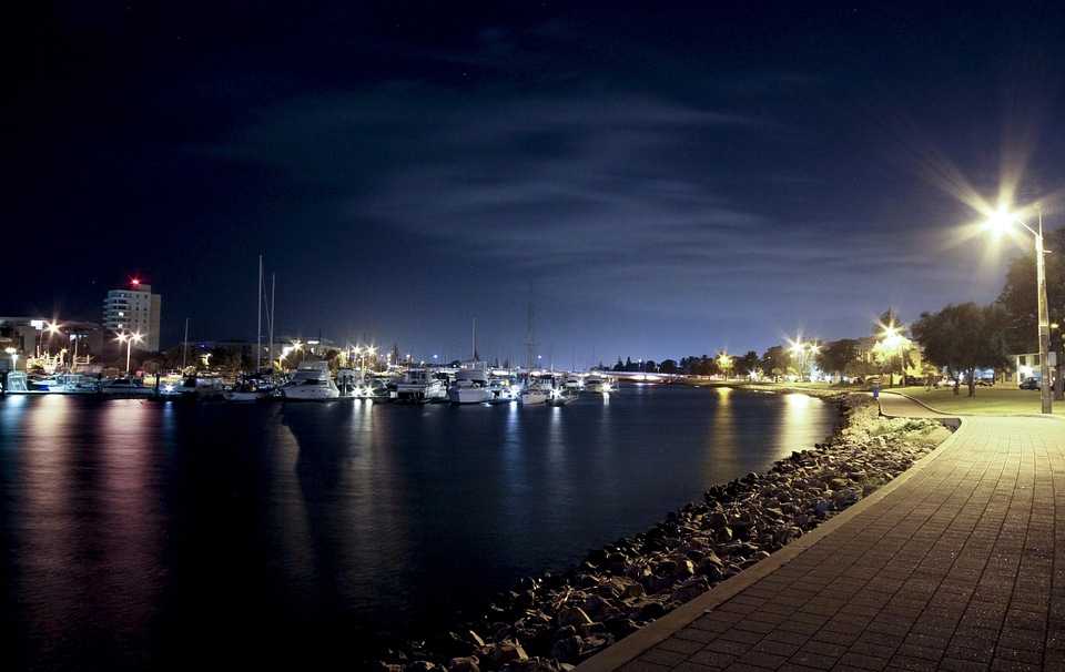 Night sea ocean