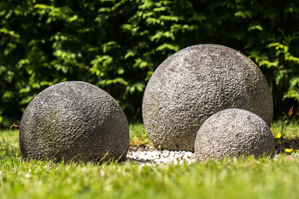 Granite ball garden japanese garden